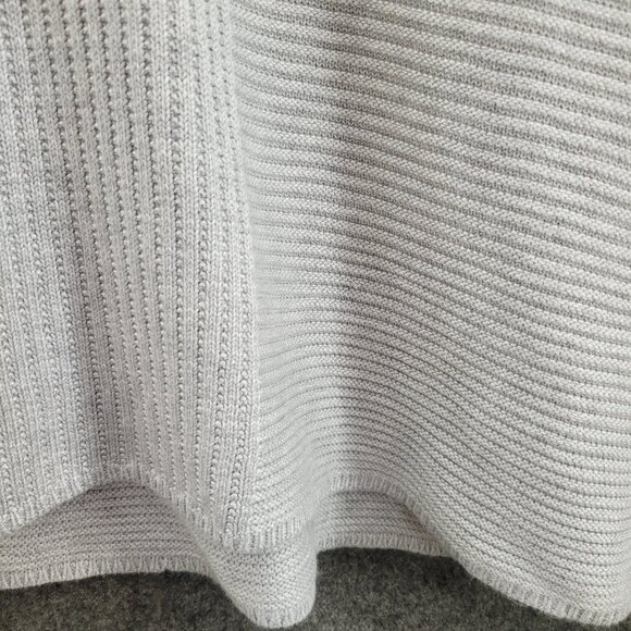 Chico's Tunic Sweater Women's XL Gray Pullover Mixed Stitch Scoop Pullover - Picture 6 of 9